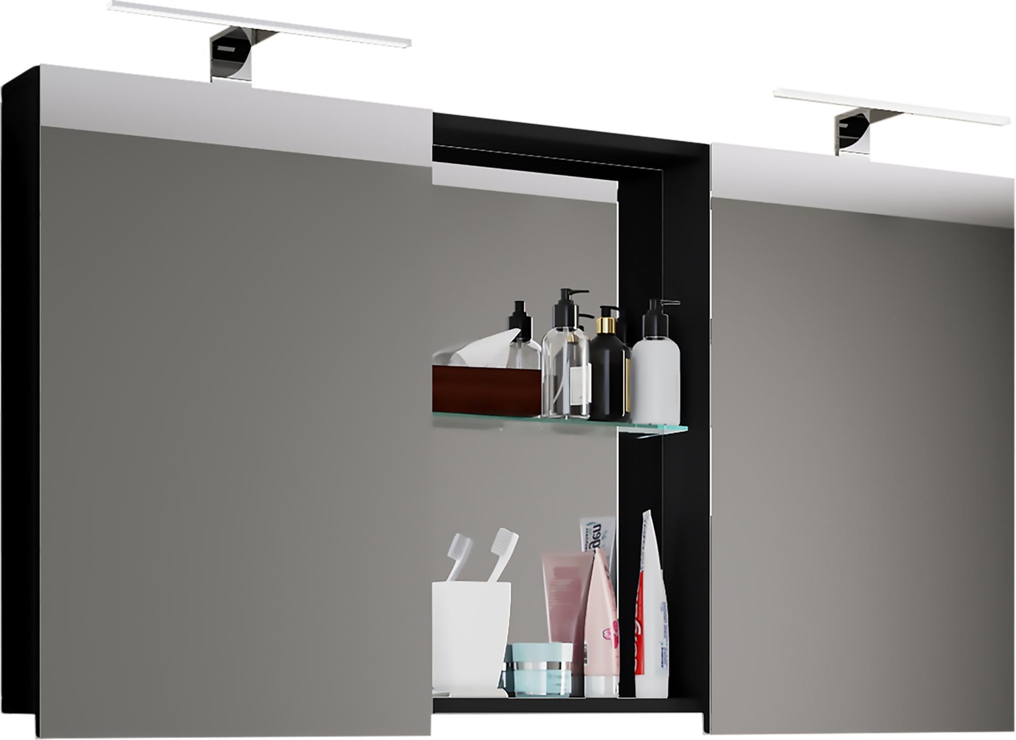 Armoire de toilette miroir Budasi avec étagère | Leroy Merlin