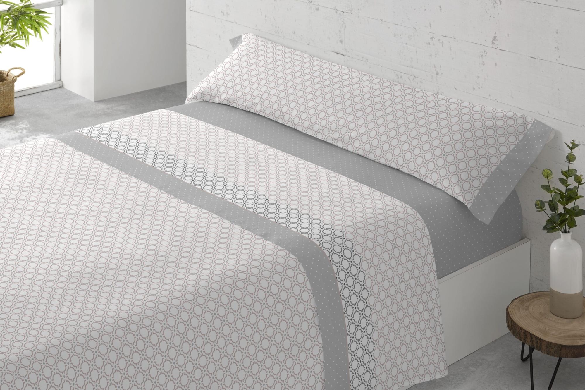 Juego de sábanas 3 piezas cama 105cm (105x200cm) nil gris donegal collections