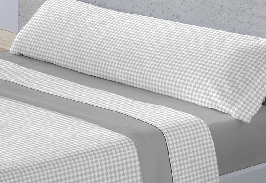 Juego sábanas 3 piezas microfibra sol gris cama de 105cm donegal collections