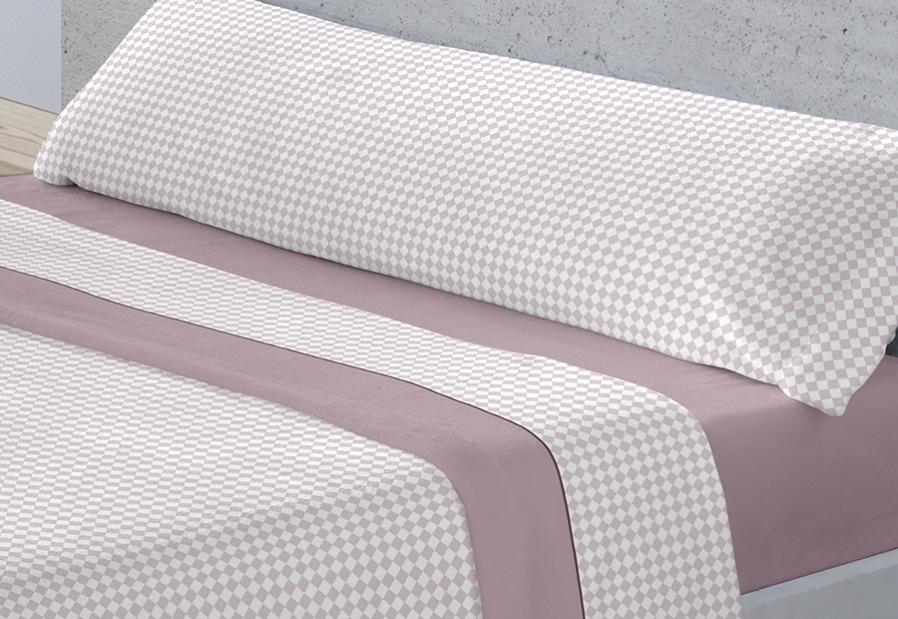 Juego sábanas 3 piezas microfibra sol rosa cama de 135cm donegal collections