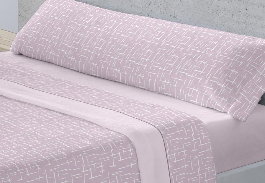 Juego sábanas 3 piezas microfibra cam rosa cama de 105cm donegal collections