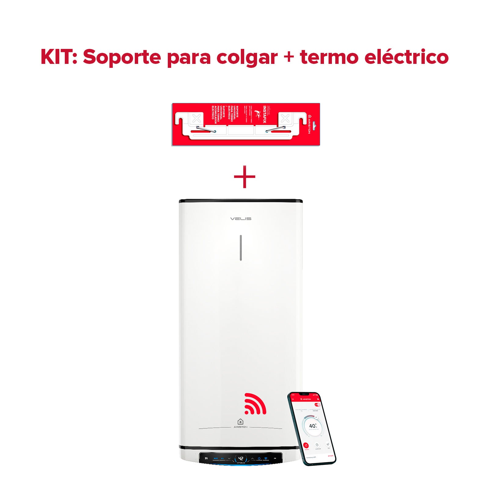 Termo Eléctrico Inteligente, Ariston, Velis Pro Wifi 50L + Sorpote De ...