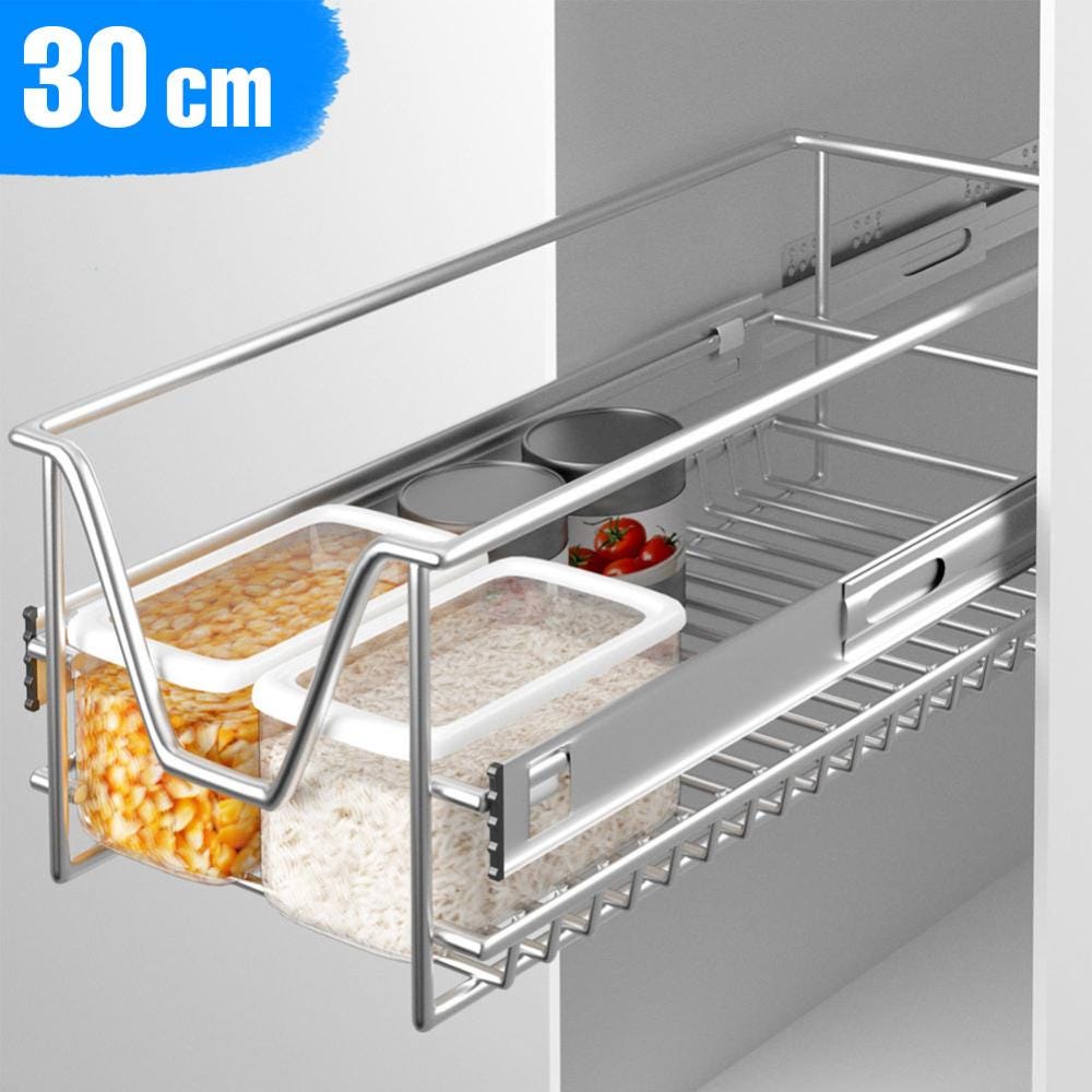 2 Cassetti Telescopici Per Cucina - Estrazione Totale, Per Armadi 30-60cm - Foto 4