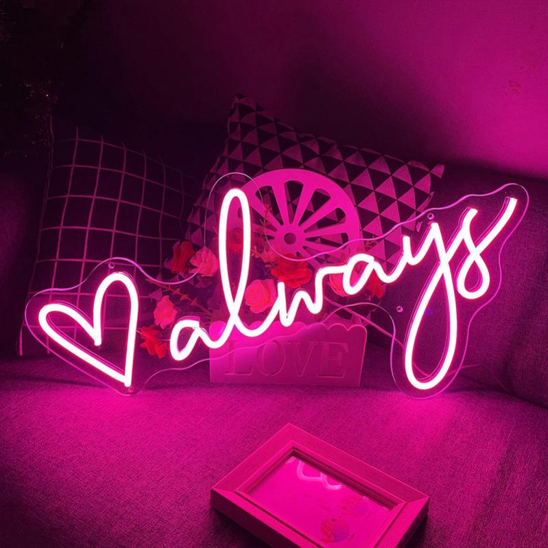 Applique Murale LED NÉON "HAPPY HOUR" - Environ 42x22 Cm - Alimentation USB