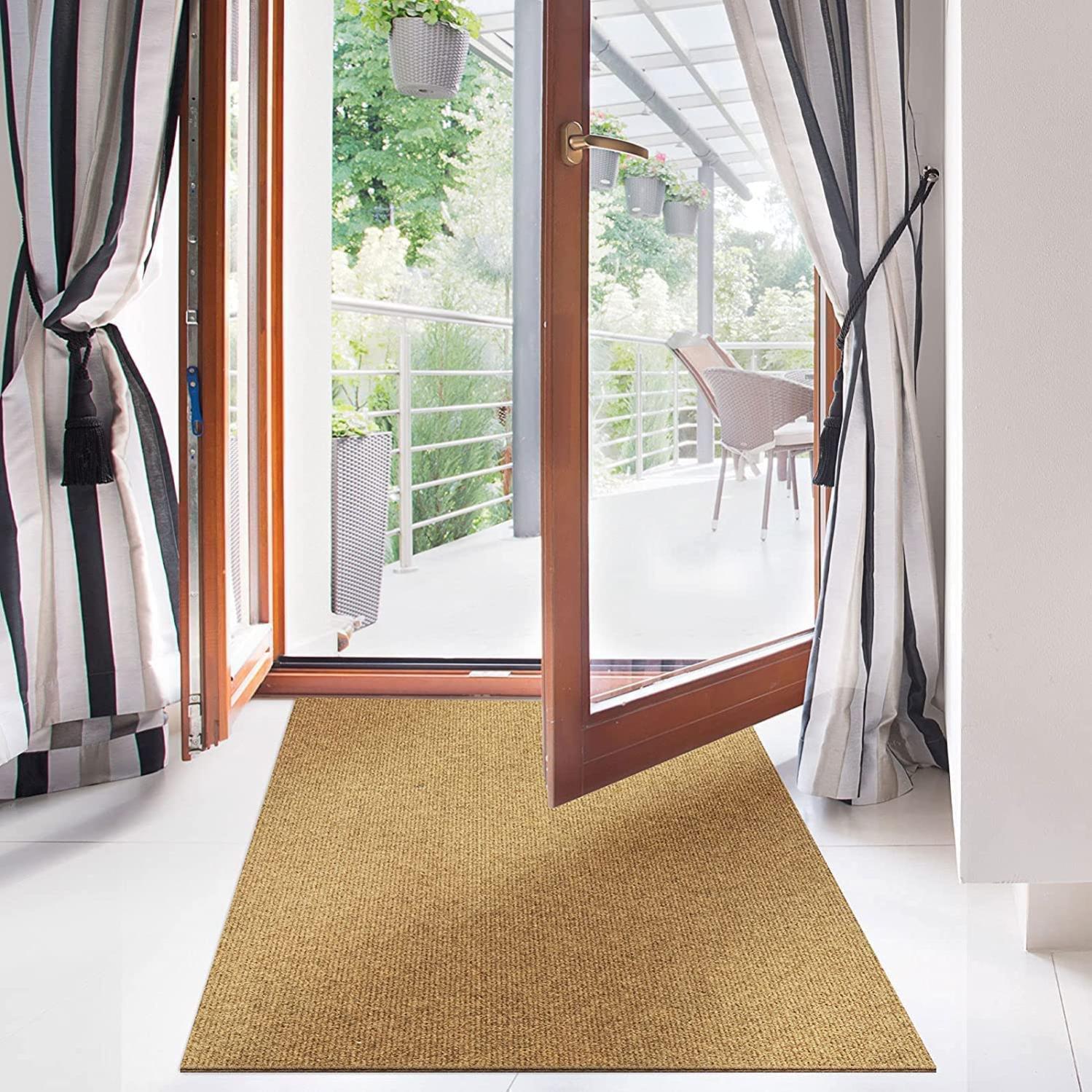 KARAT Paillasson En Coco Premium Noir - Tapis D'Entrée Antidérapant 80x100 Cm Avec Performance De Nettoyage Forte (24 Mm)