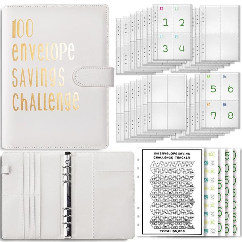 Livre De D fis Pour conomiser De L argent 100 Enveloppes Classeur livre-de-d-fis-pour-conomiser-de-l-argent-100-enveloppes-classeur