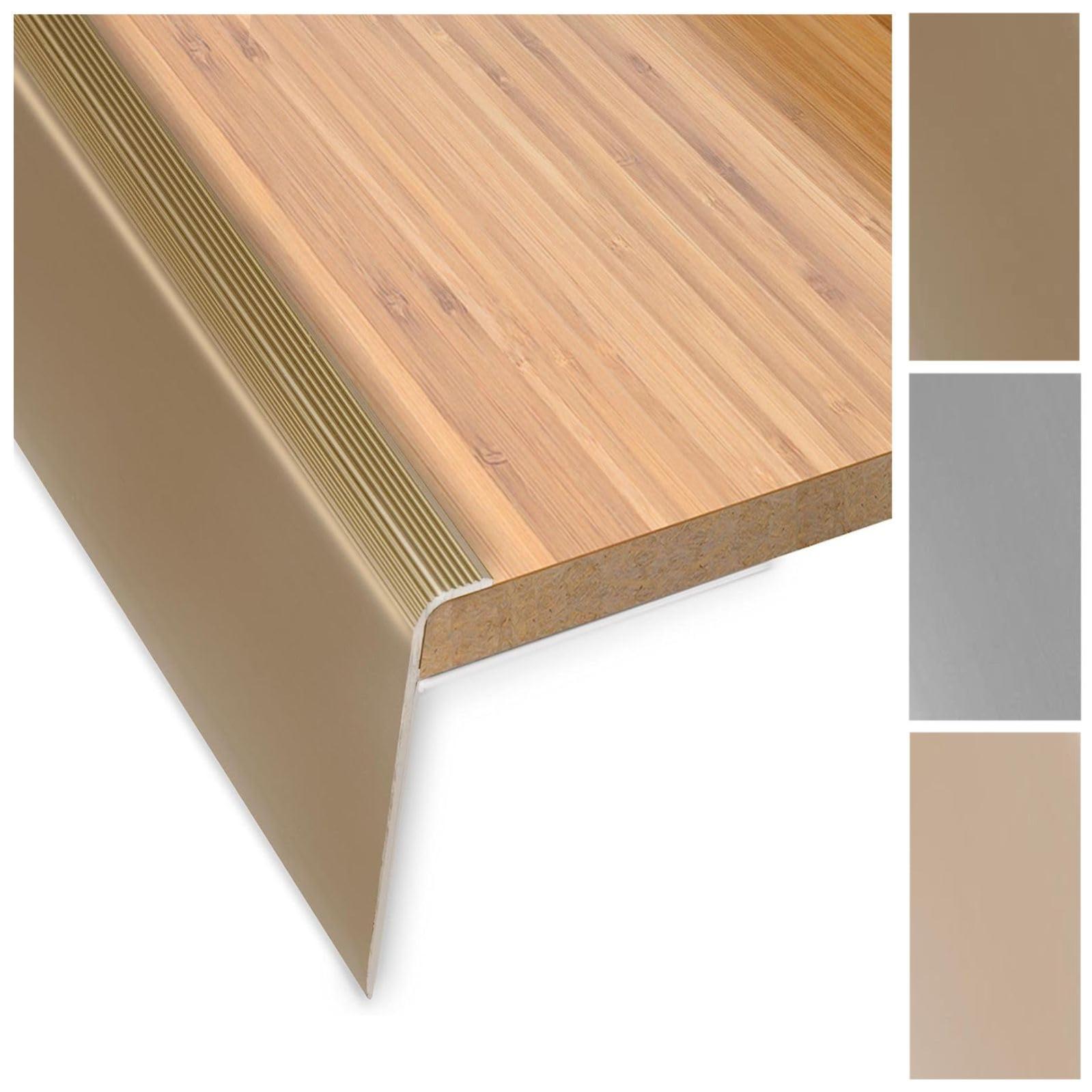 Nez De Marche Aluminium Type Plat De Marche Coloris Or Larg. En Mm 50