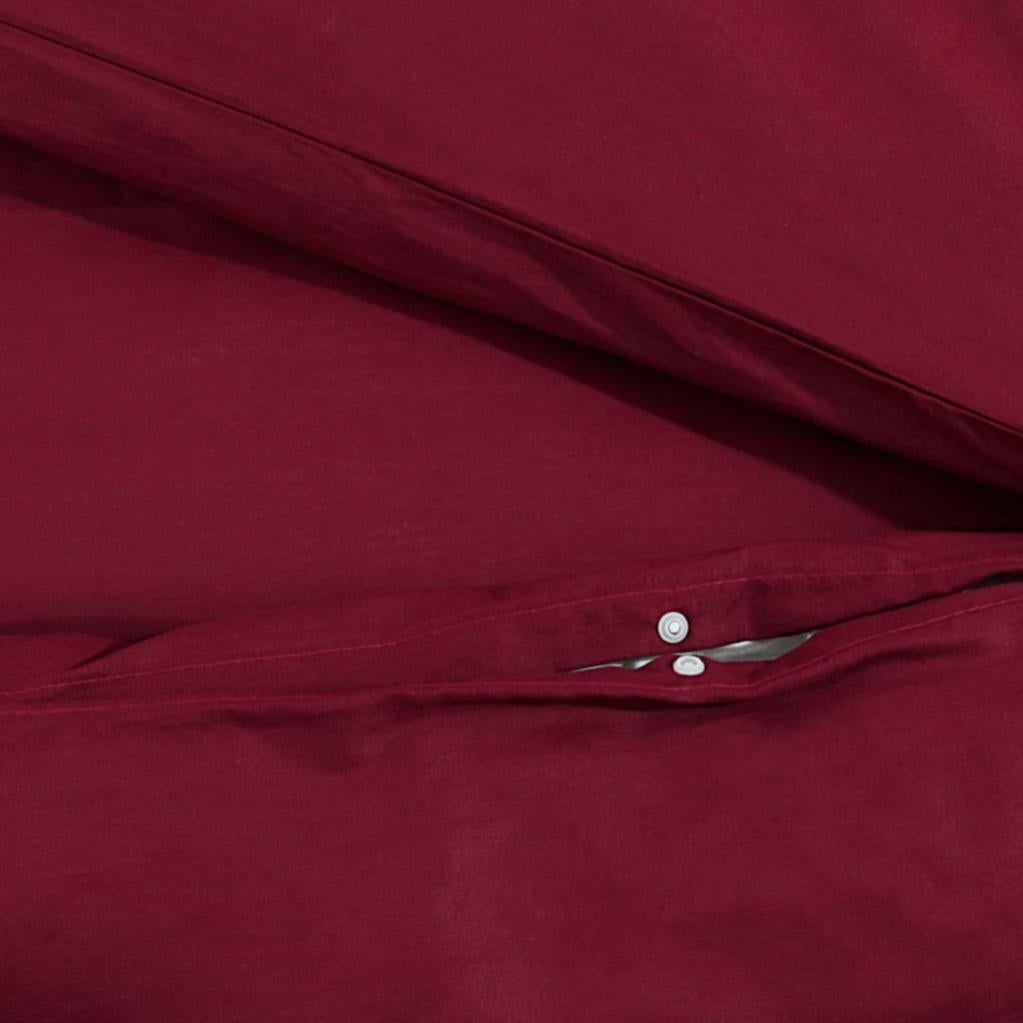 Ensemble de housse de couette Bordeaux 140x200 Microfibre - 8