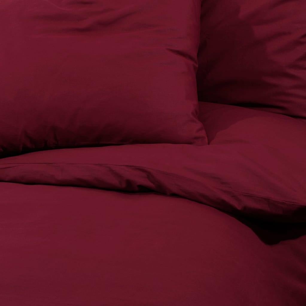 Ensemble de housse de couette Bordeaux 140x200 Microfibre - 7
