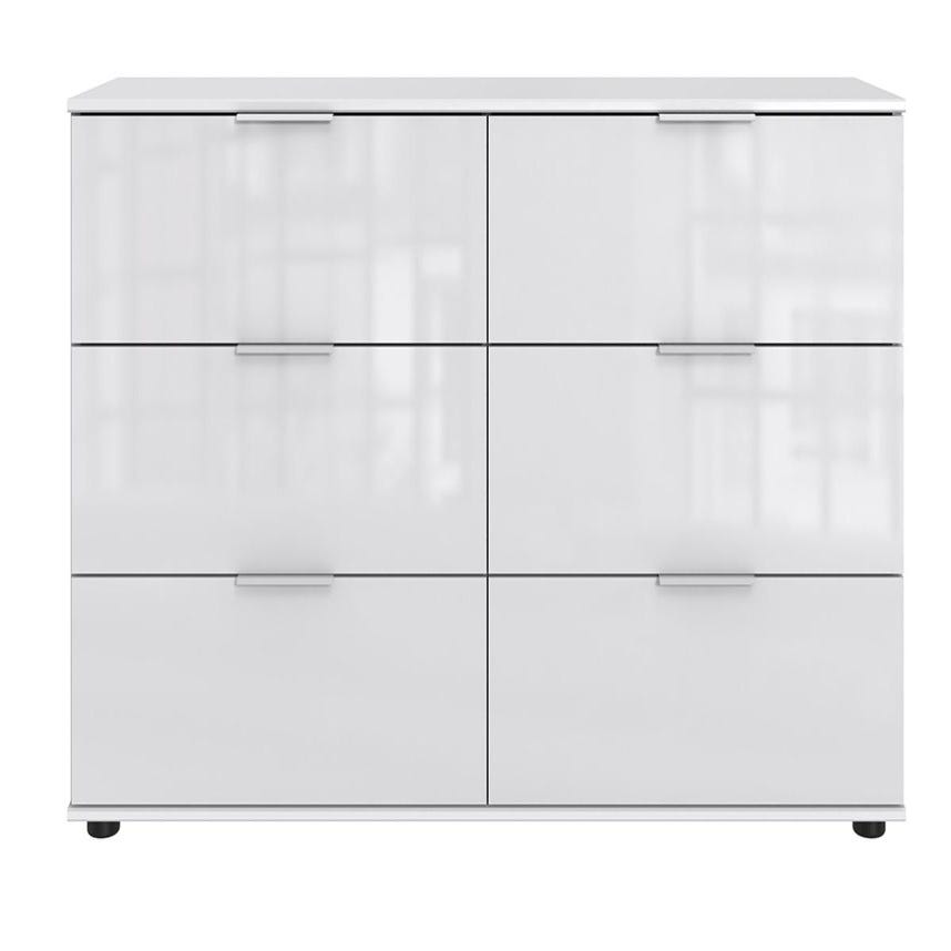 Commode 5 Tiroirs HOMCOM Pliable - Tissu Et Acier - Brun Rustique - 98x29x63 Cm - Pour Chambre, Salon, Dressing