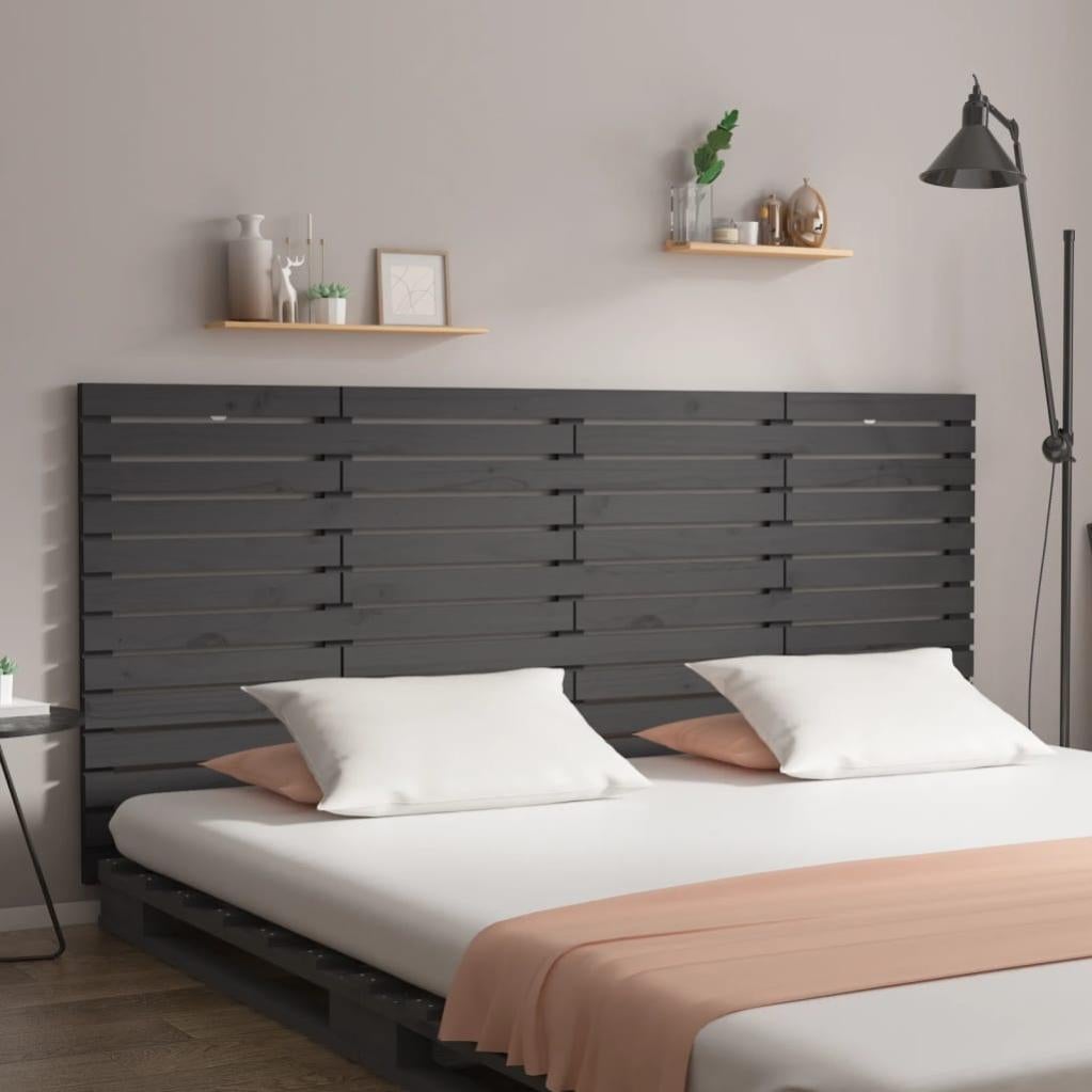 Tête De Lit Murale Noire En Bois D'ingénierie - 200x80 Cm - Design élégant Pour Chambre à Coucher - 4