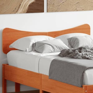 Tête De Lit En Pin Massif Avec 3 étagères - 180 Cm, Marron Cire - Sur Pied, Sans Fixation Murale