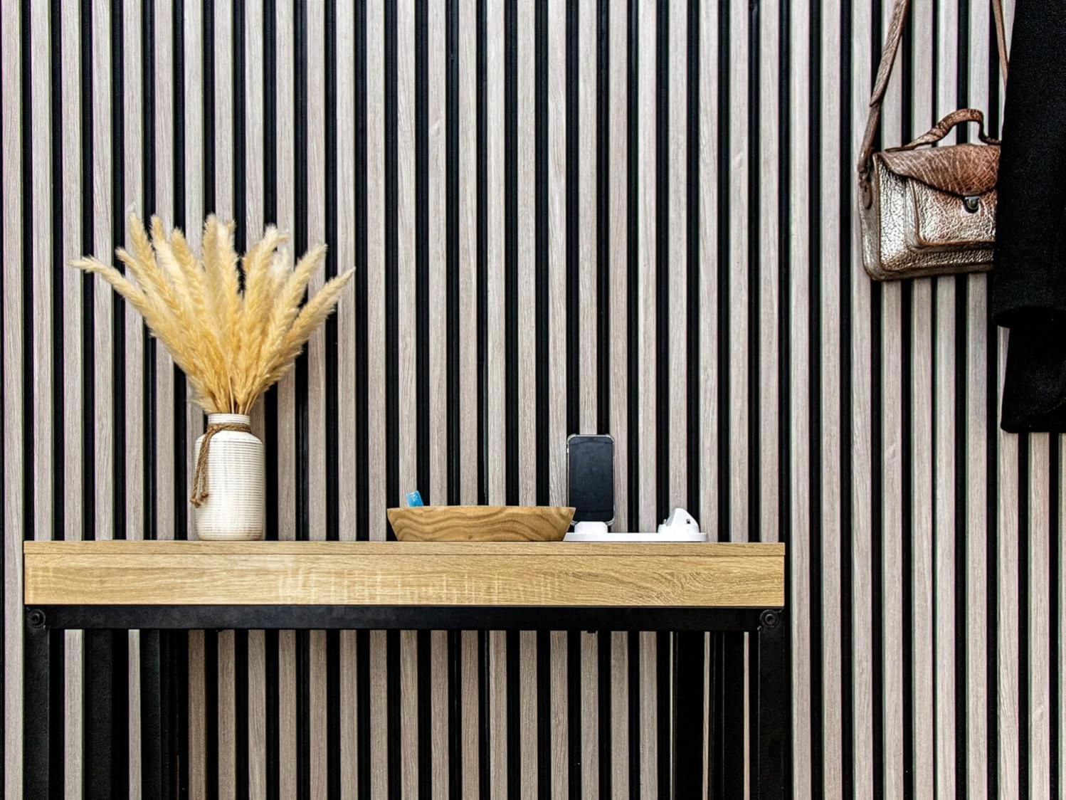 Lot de 4 panneaux décoratifs mural Ht : 130 CM X Lg : 25 CM Alpine