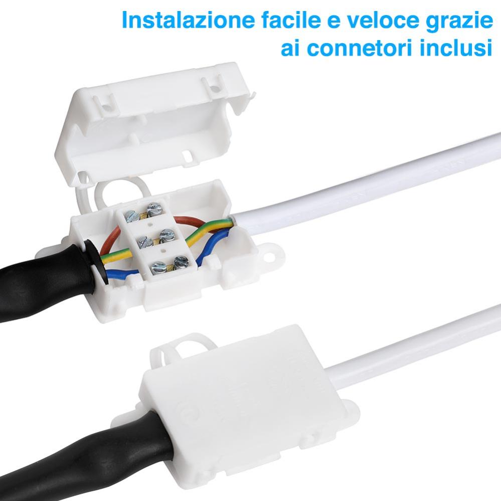 Lampada Da Specchio Bagno Bakaji LED 40cm - 8W 6500K Bianco Freddo, Alluminio Cromato