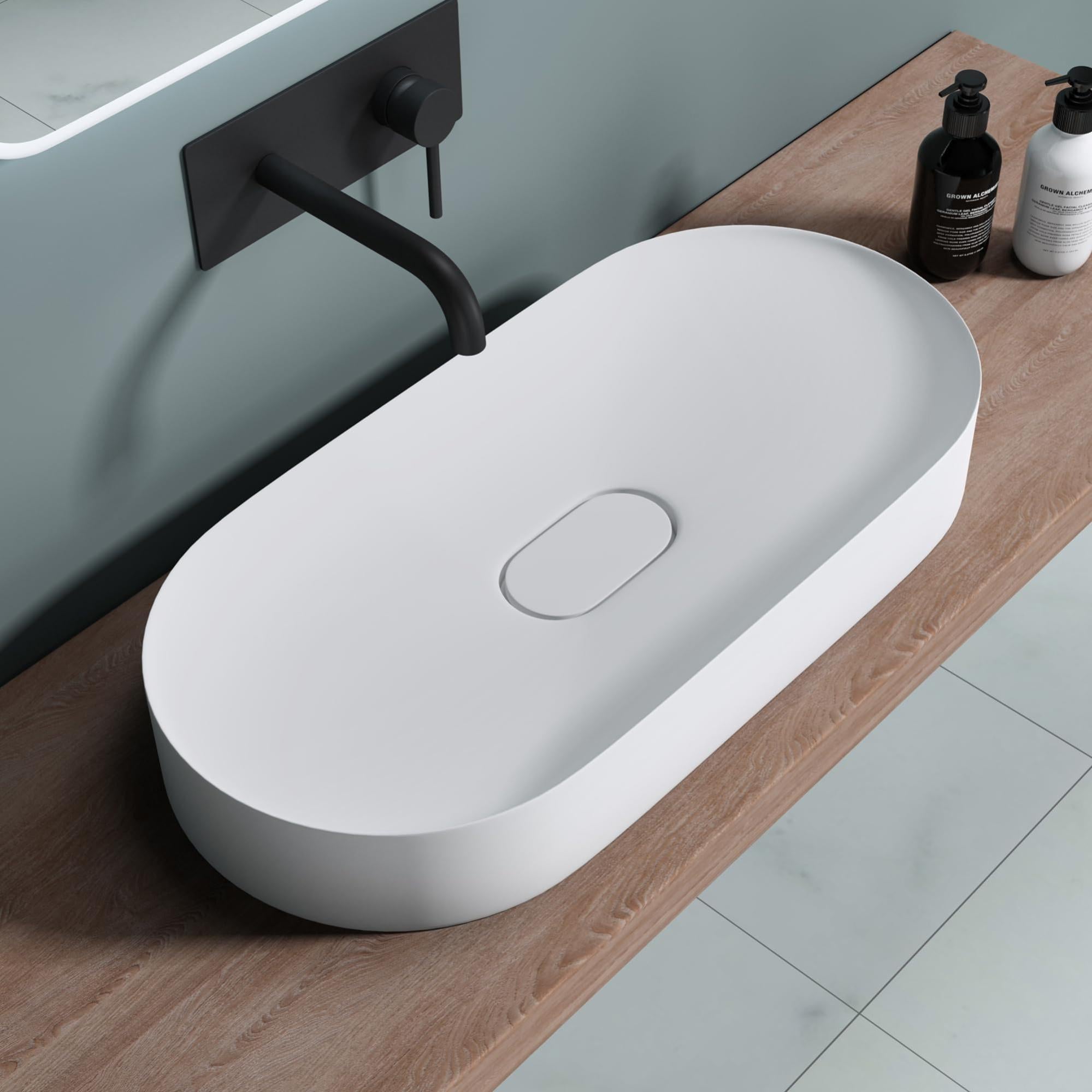 Meuble Salle De Bain Blanc Avec Lavabo Anthracite 120cm Doporro - 2 Tiroirs, Design Moderne Et Rangement Pratique - 2