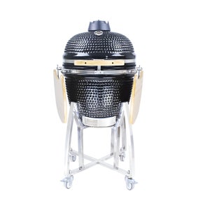 Grill Kamado avec support et tables d'appoint