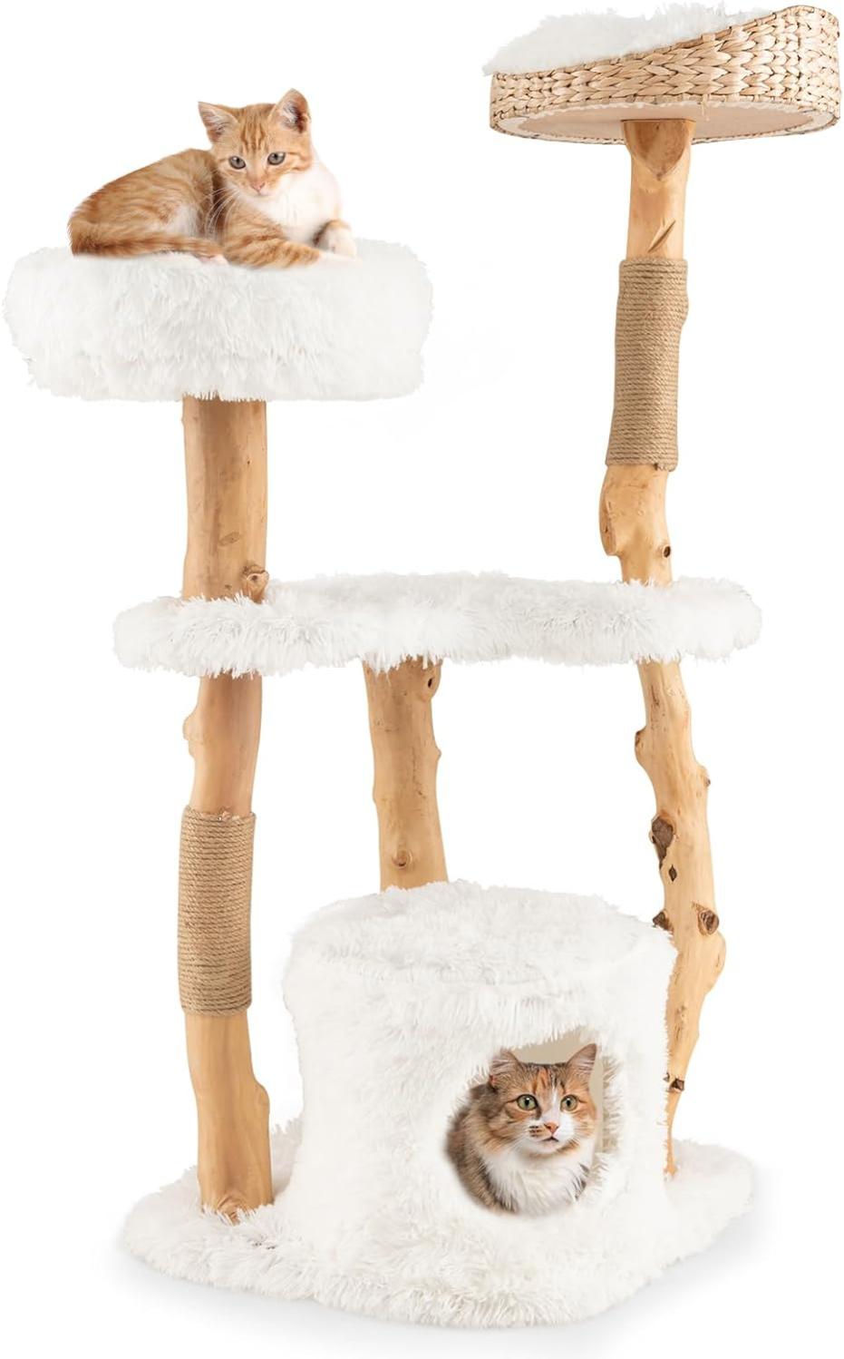 Arbre à Chat 124CM à 5 Niveaux avec Plateforme, Perchoir, Condo ...