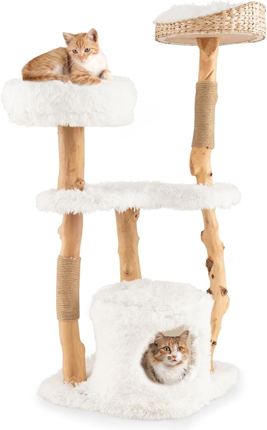 Arbre à Chat 124CM à 5 Niveaux avec Plateforme, Perchoir, Condo ...