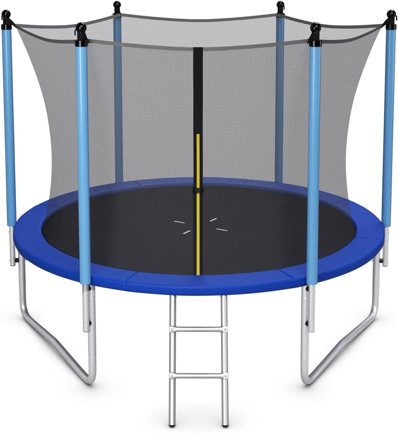Trampoline Ecd-Germany 366 Cm Avec Filet Sécurité Et échelle - Bleu - Complet