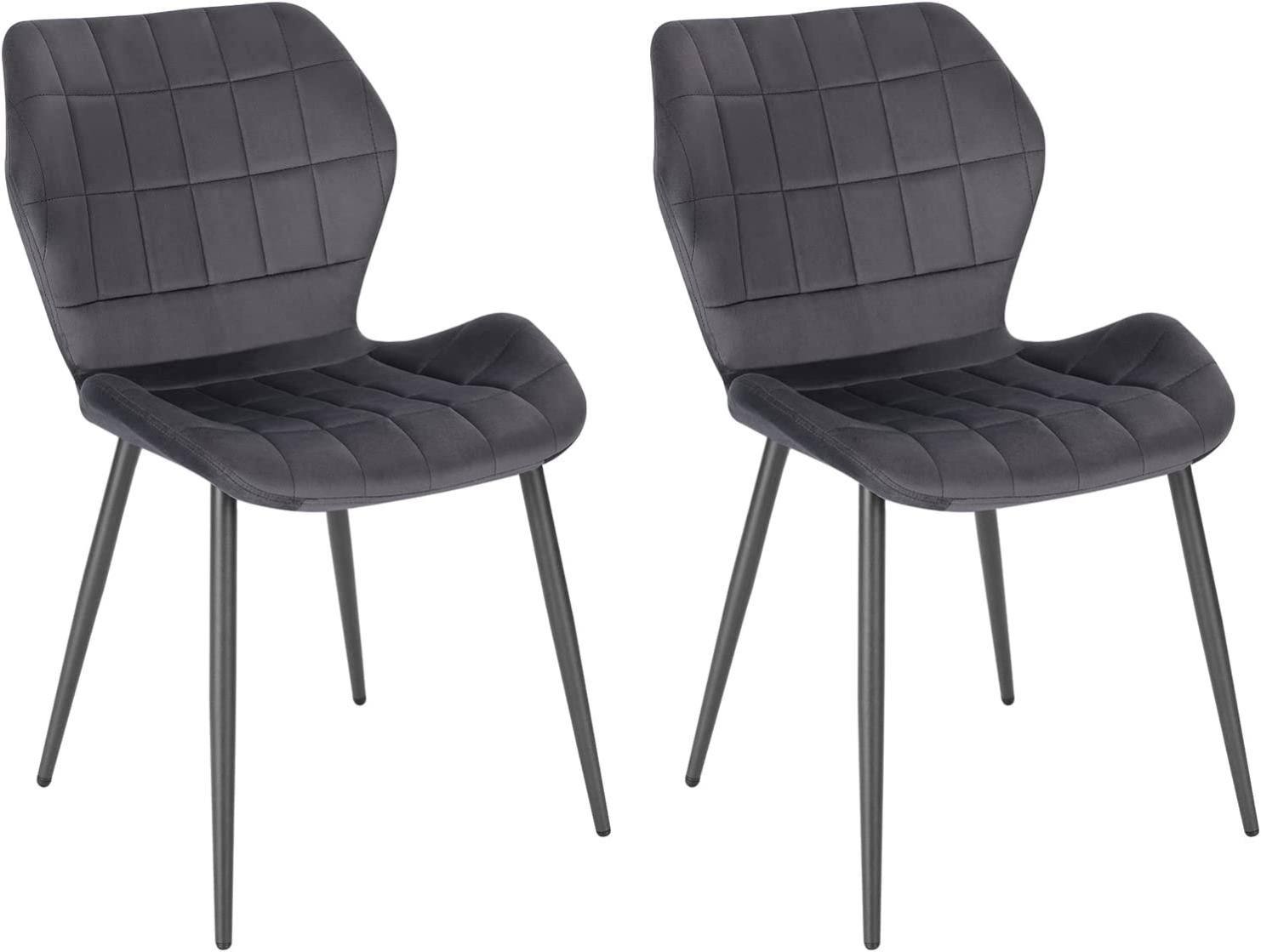 WOLTU 2x Chaises Salle à Manger. Chaise de Cuisine en Velours. Assise