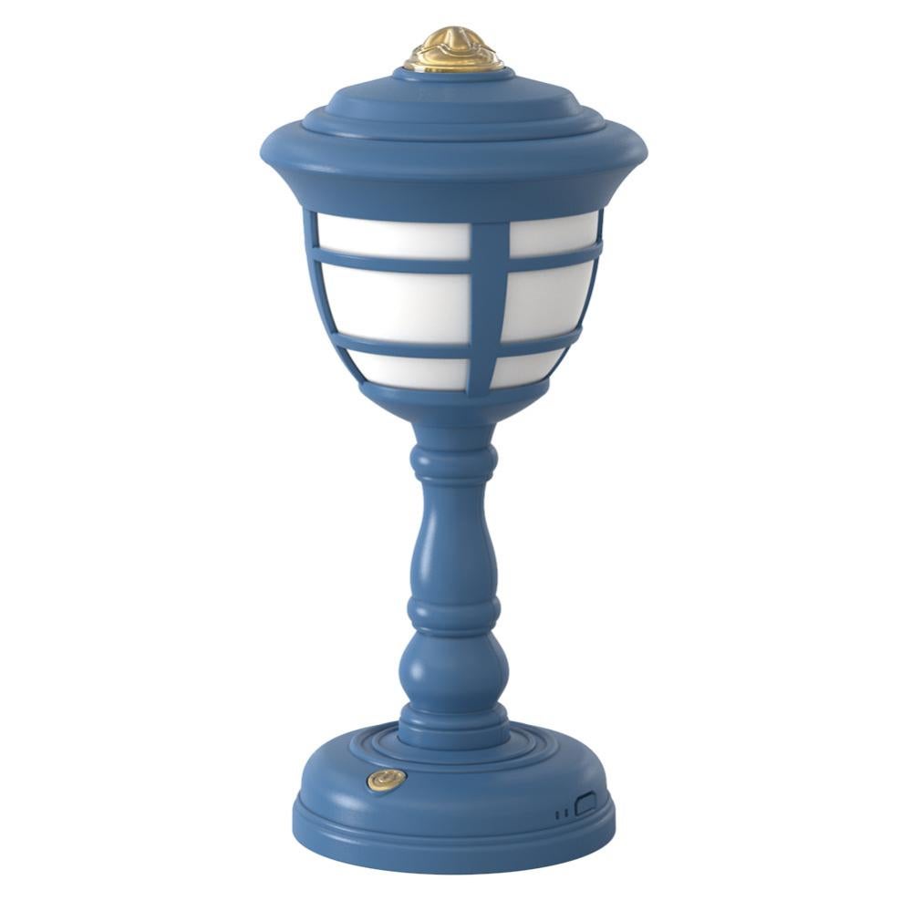 Lampe De Bureau Vintage Murano – Verre Bleu Céleste – Cristal – Occasion