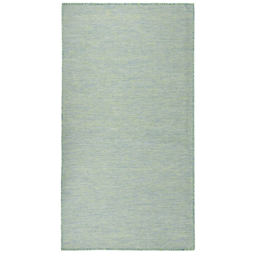 Alfombra de exterior | alfombra de jardín de tejido plano turquesa 80x150 cm cfw771169