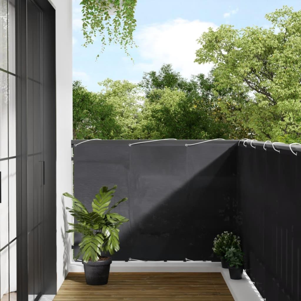 Bâche Brise-Vue Balcon 1000x45cm Polyéthylène Blanc - Protection Intimité Et Vent