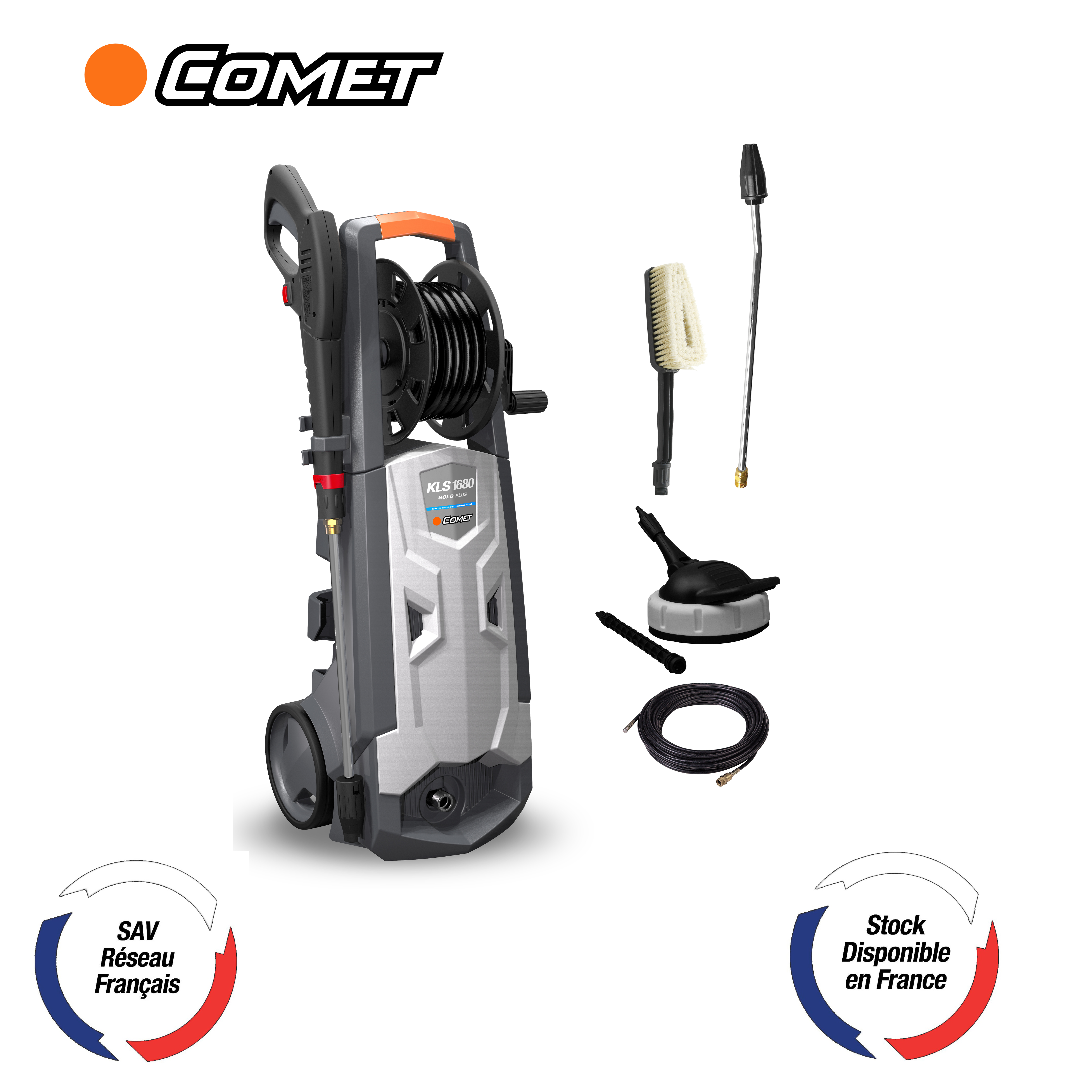 Nettoyeur Haute Pression électrique à eau froide KLS 1680 Gold Plus XL Comet 160 bars Leroy