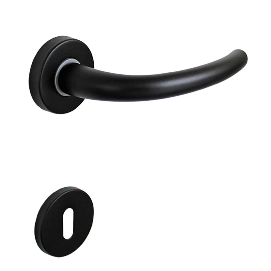 Lot De 2 Poignées Pour Porte En Verre – 20 X 20 Mm – Zamac Noir Mat