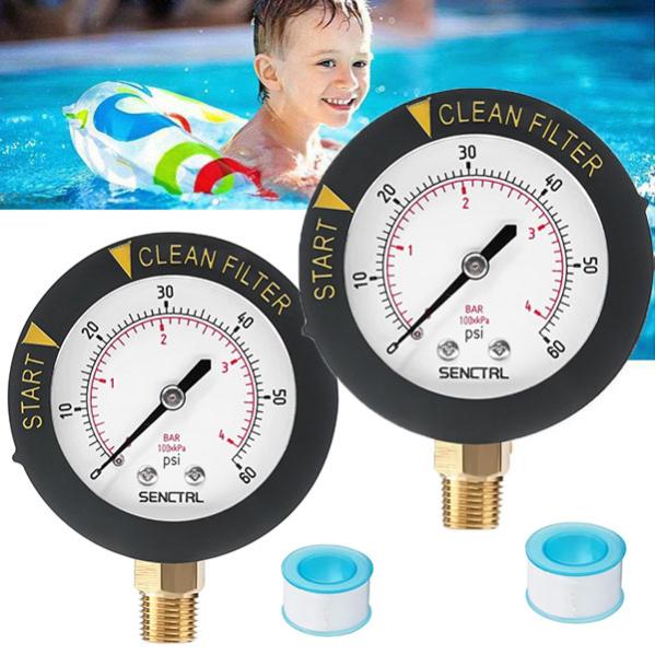Manometro Per Piscina 0-60 PSI Per Pentair 190058 FNS Clean & Clear 0-60 Psi Filtro Per Piscina Manometro Di Ricambio G3W9 - Foto 3