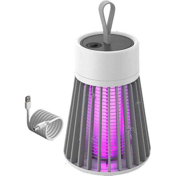 Lámpara eléctrica antimosquitos, carga USB, lámpara trampa para mosquitos portátil para exteriores para repeler mosquitos