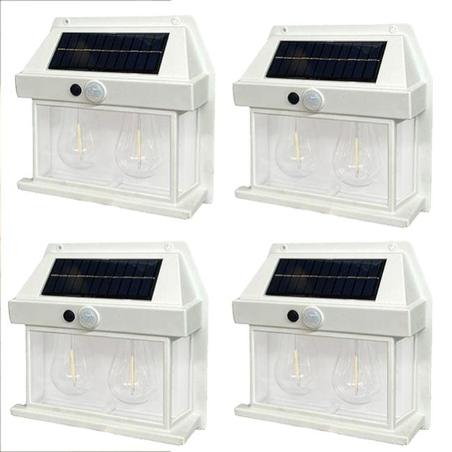 Lampes Solaires Extérieur Avec Détecteur Mouvement - Lot De 4 - Éclairage 6500K - Étanches IP65