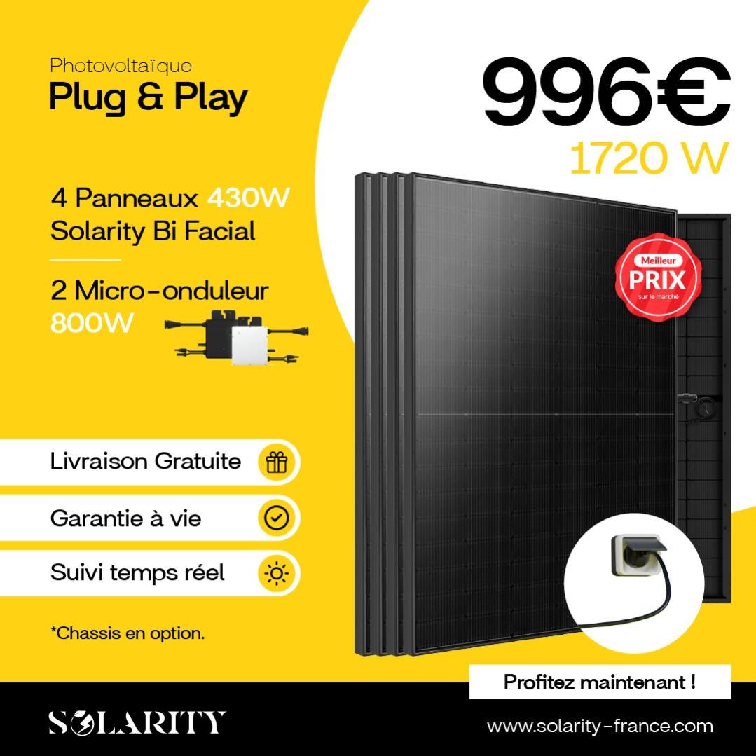 Solarites 4 Panneaux Solaires 1720W Solarity avec Micro-Onduleur - Installation ...