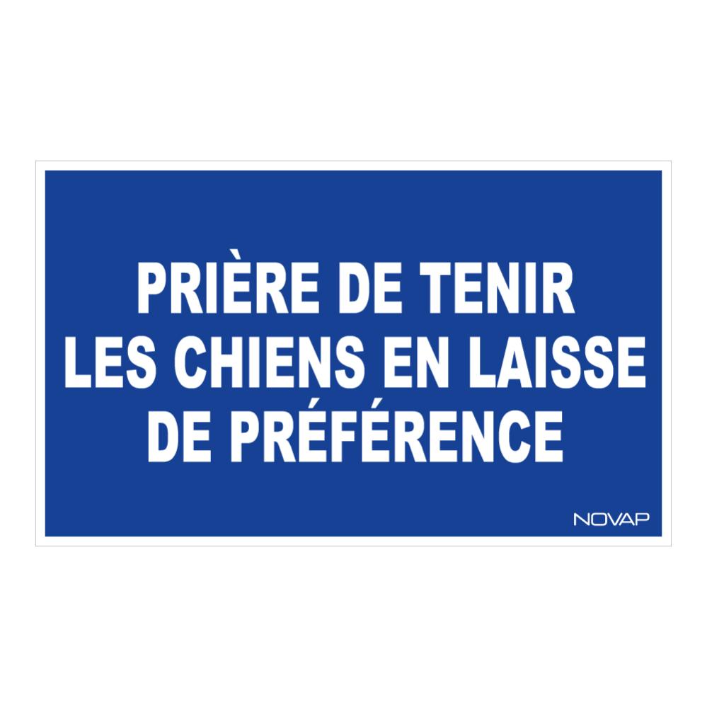 Panneau Prière de tenir les chiens en laisse Rigide 330x200mm 4160757 Leroy Merlin