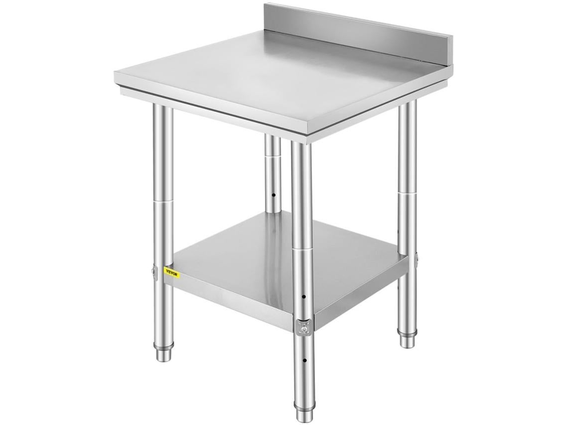 Table de préparation de cuisine en acier inoxydable VEVOR 23,6 X 23,6 X