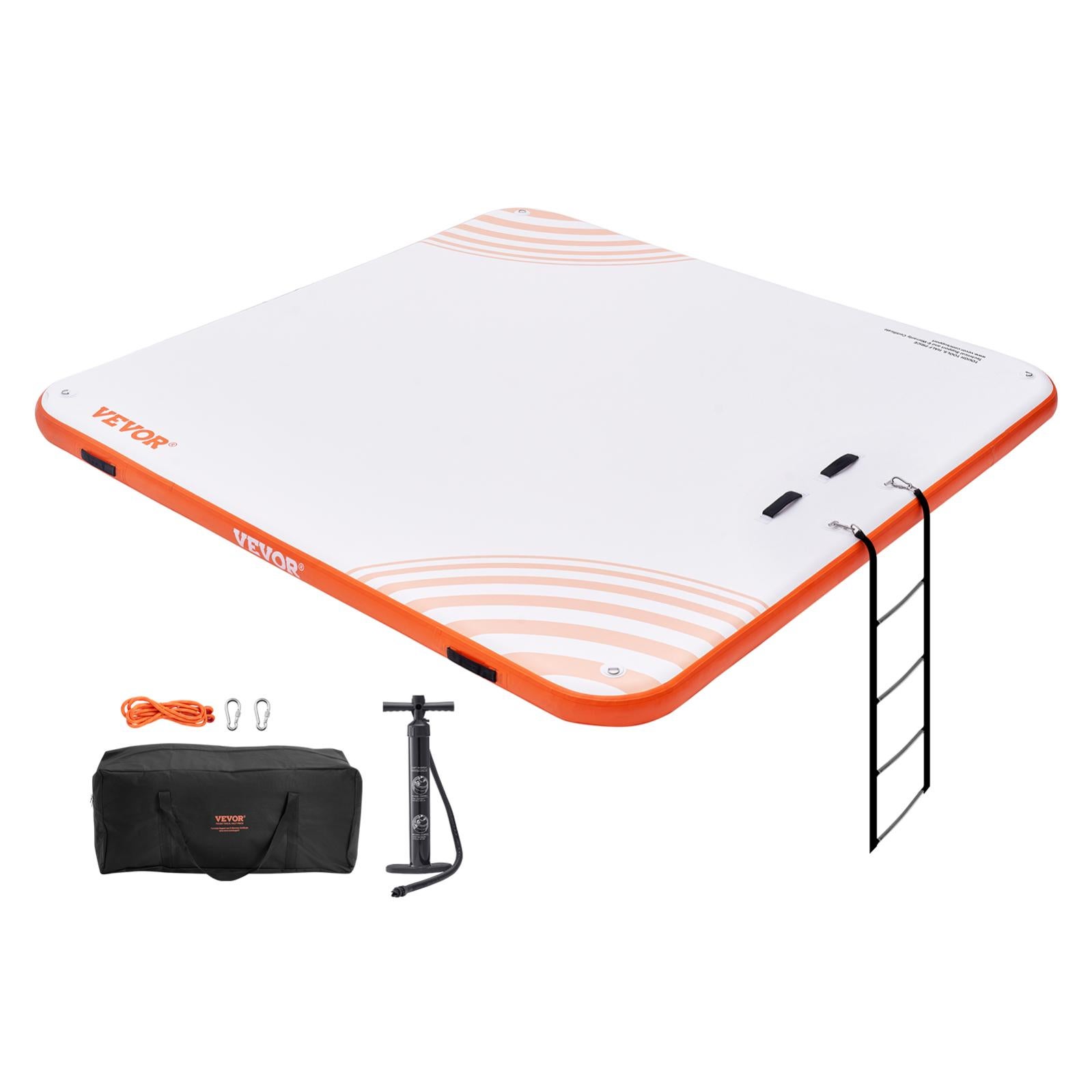 VEVOR 7X7Ft muelle flotante inflable plataforma de muelle inflable con ...