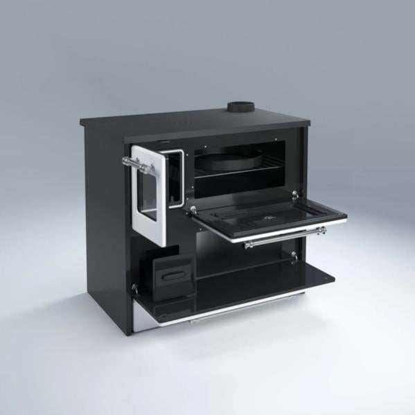 Cucina A Legna Stufa 9 Kw Nera Beatrice Glass L87xP51xH79 Ecodesign 4 Stelle - 4