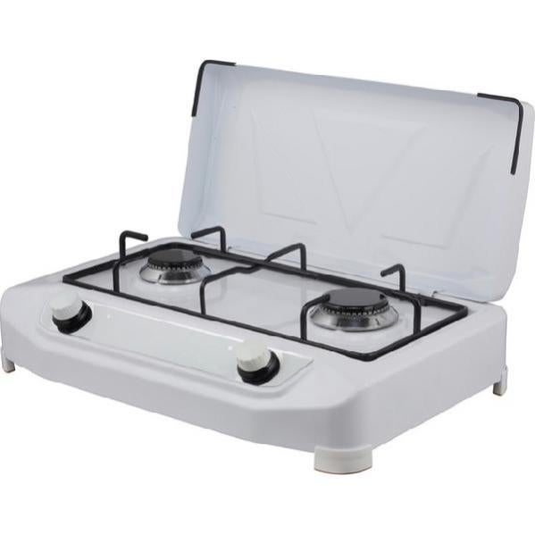 Fornello A Gas Gpl / Metano A 2 Fuochi Pianale In Acciaio Inox Cfparker Mod. 5522GB Colore: Grigio Blu - Foto 8