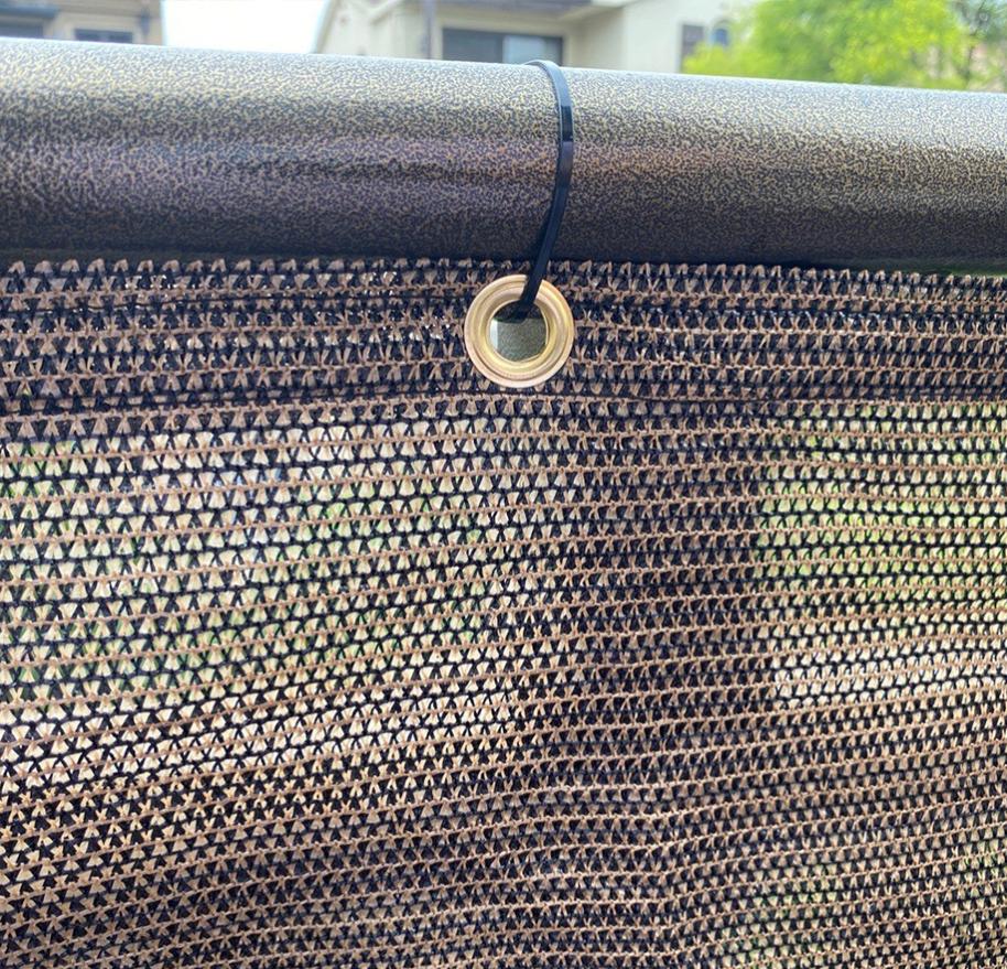 Rete Privacy Per Balcone 90x340 Cm - Schermo Ombreggiante In HDPE Con Occhielli, Verde Scuro