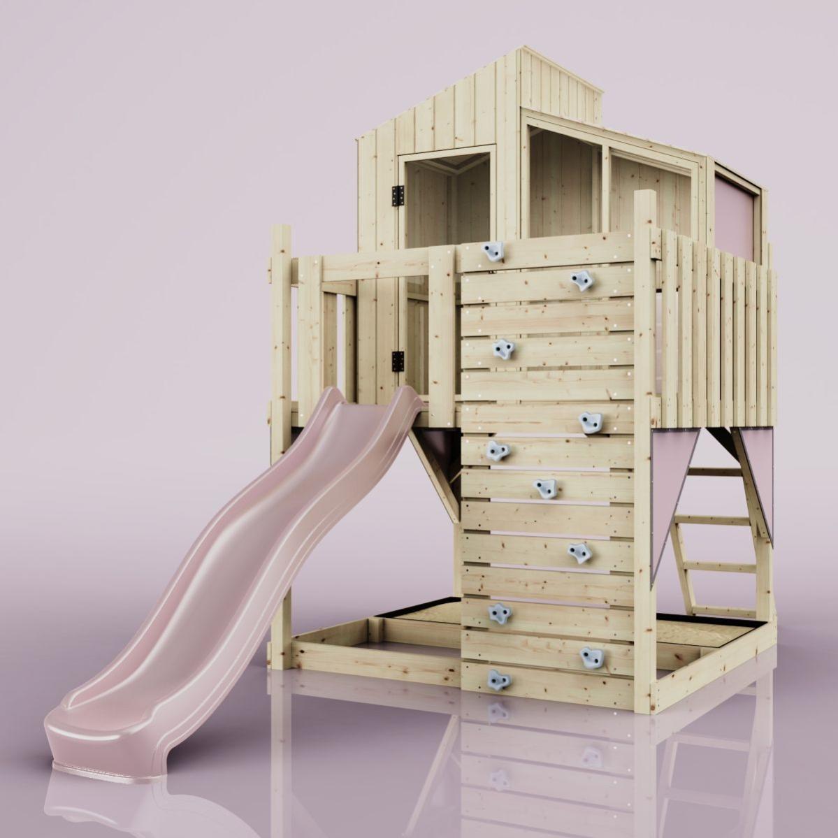 DOLU Maison De Jeu Jardin Conte De Fées – Rose/Blanc/Violet Avec Clôture, Sonnette, Fenêtre, Tableau Noir, Dès 2 Ans