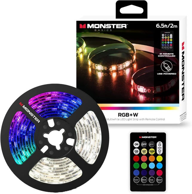 Ruban à LED Monster 2M - Multi-Blancs et Multicolore - Éclairage ...