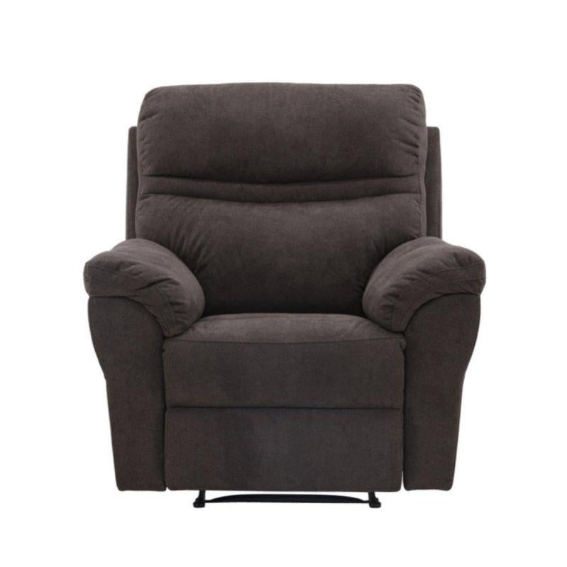 Fauteuil Relax En Tissu Teddy KOMHTOM – Blanc, 87x83x88.5 Cm, Coussin Lombaire, Bois Massif, 150 Kg Charge