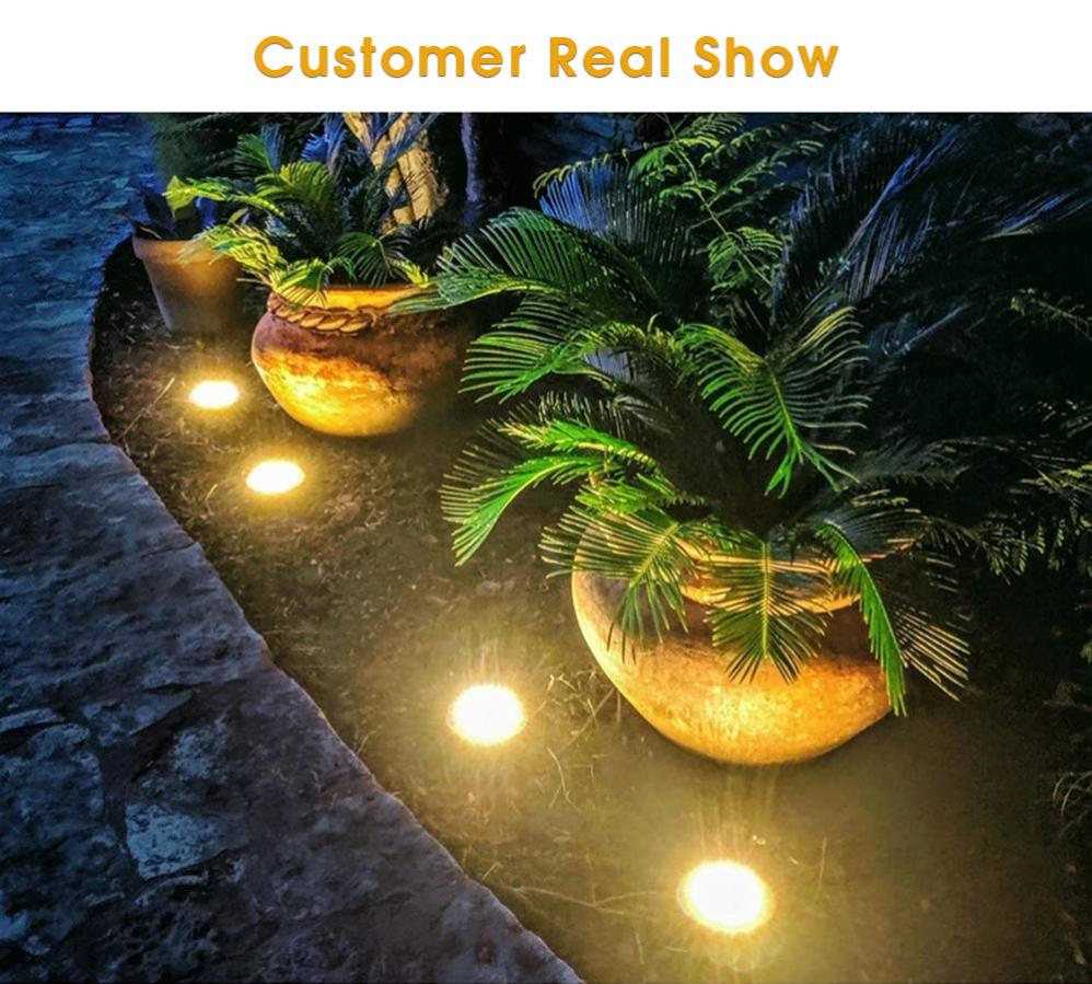 Luces Solares LED Exterior Jardin 4 Piezas Luces Solares Exteriores Impermeable IP65 Lámparas Solares Extra Brillantes De 34 Lúmenes Para Patio Césped Pasillo Terraza Paisajes Caminos (Blanco