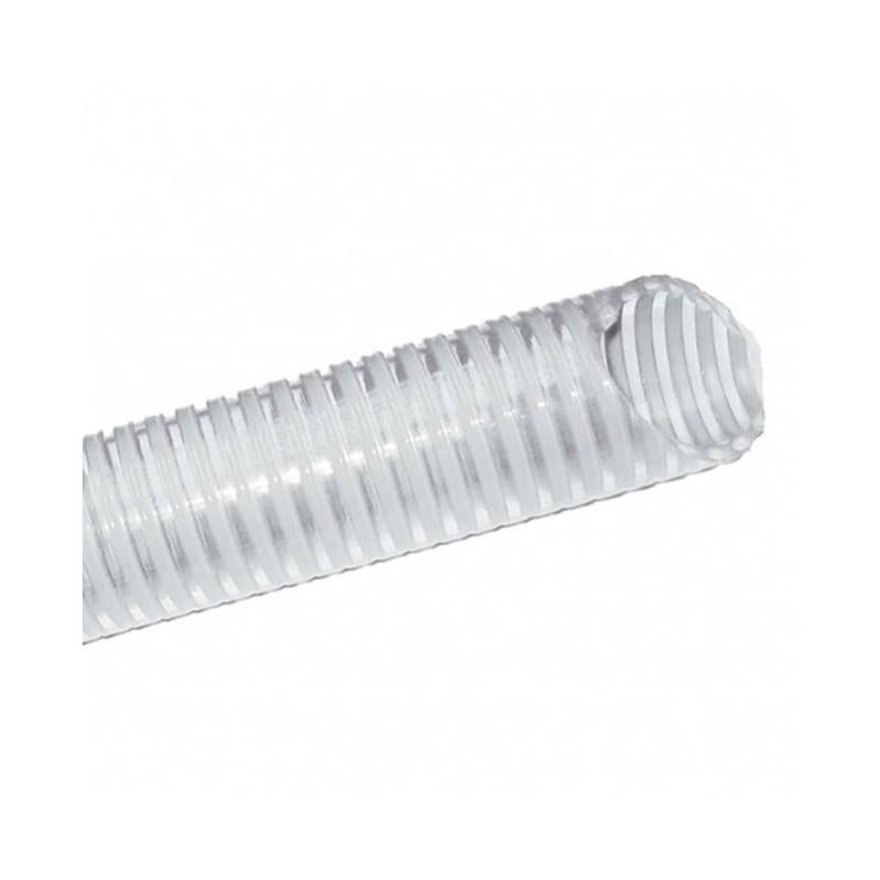 Tuyau Spirale PVC FLEXTUBE GR 50mm (2") – Aspiration & Refoulement, Flexible Vert Transparent, Vendu Au Mètre