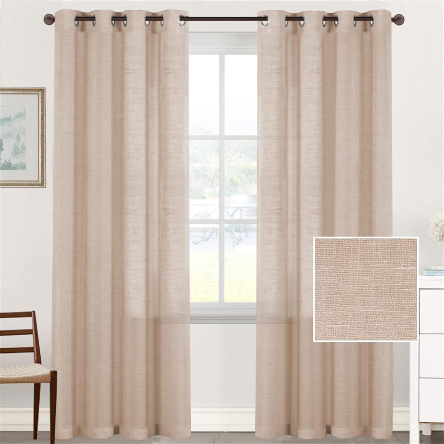 Tenda Per Interni Finestra Balcone, Tenda Con Occhielli Tenda A Pannello Tende A Vela Trasparente Per Soggiorno E Camera Da Letto Modello Eveline Unit 86315643
