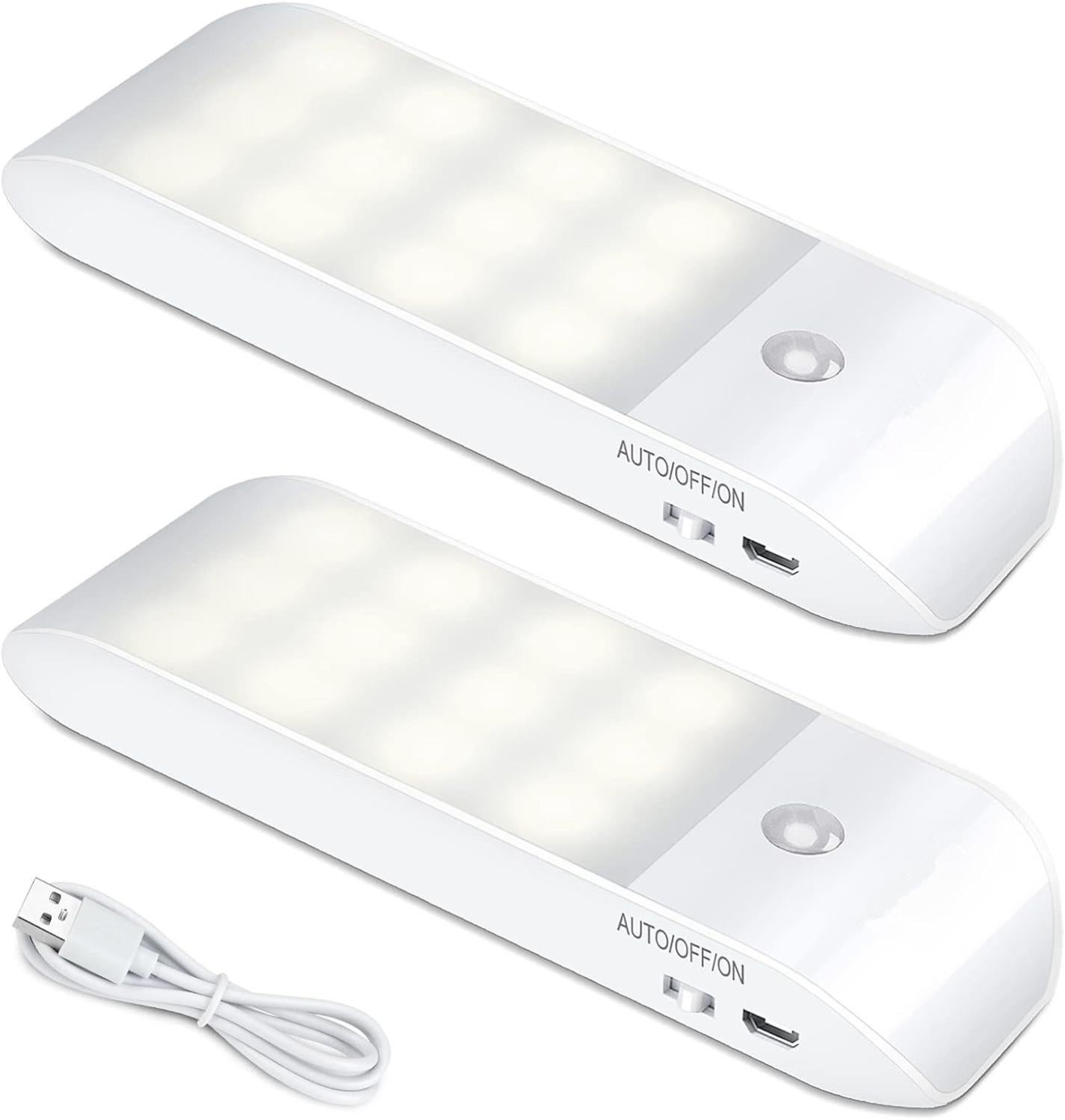 Brendz Led Armoire Detecteur Mouvement, Reglette Led Rechargeable USB-C, Led Dressing, Lampe De