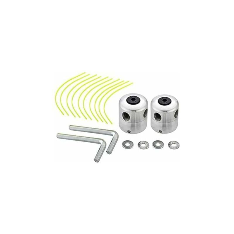 Lot De 2 Têtes De Débroussailleuse Professionnelles - Système Bump & Feed, Filetage M8 X 1.25 Gauche - Pour Coupe Rapide De L'herbe Et Ronces - 8