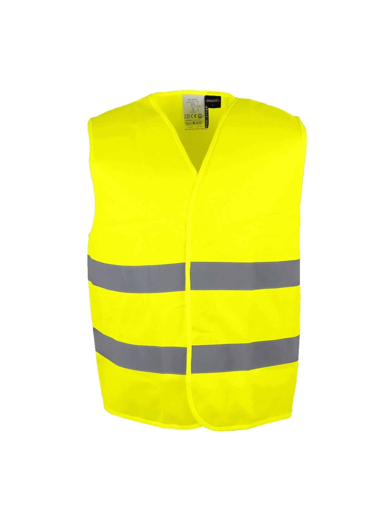 SINGER - Gilet haute visibilité. Polyester. Fermeture auto-agrippante - GILAL - 3