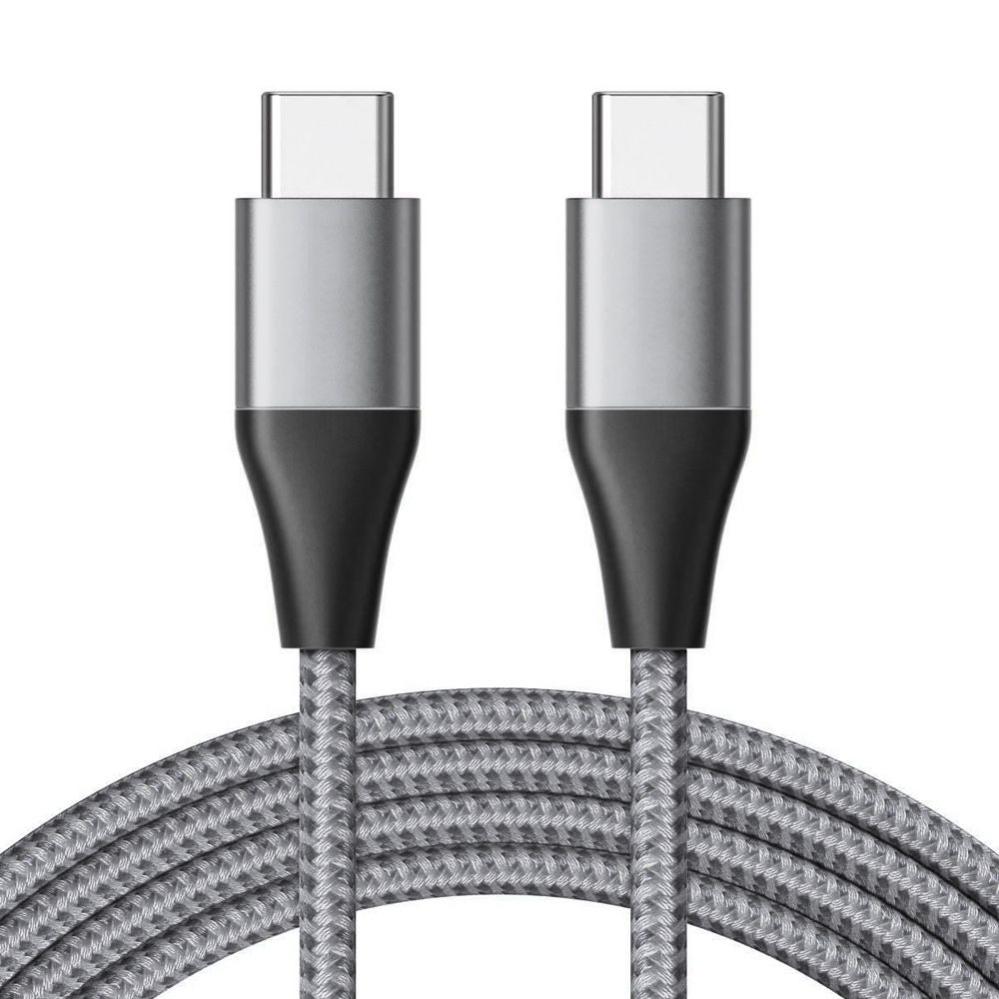 Câble USB Type-C Charge Rapide 3A Noir Nylon Renforcé 2M – Pour Smartphone Xiaomi Et Autres – Neuf Sous Blister