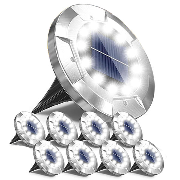 Gobesty Ricambi Per Luci Solari, 6 Pezzi Luci Solari Di Ricambio A LED, Lampada Solare Di Ricambio Con Lampadine A LED, Impermeabile Pannello Solare Di Ricambio, Per Lanterna Solare Da Giardino, 7CM - Foto 10